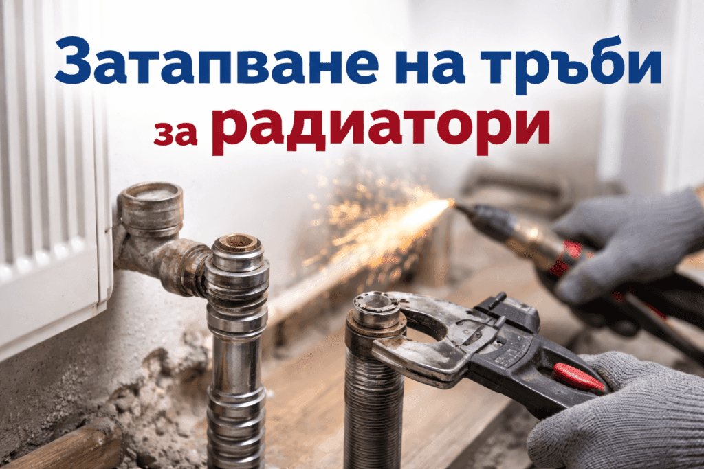 Затапване на тръби за радиатори и парно в София