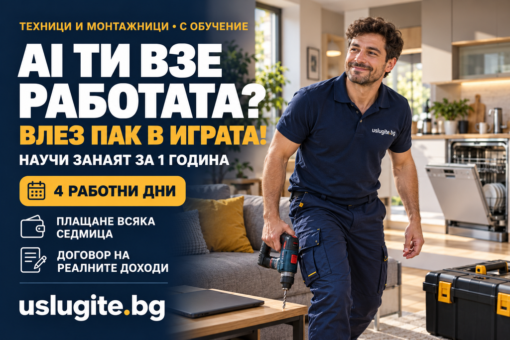 Обява за бъдещи техници и монтажници с обучение — нова професия, 4 работни дни и седмично заплащане